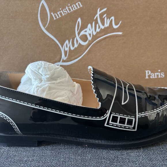 Christian Louboutin Mocalaureat loafers black patent 39.5 - Picture 4 of 9